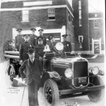 Mayor Chatelle pictured with the firefighters
