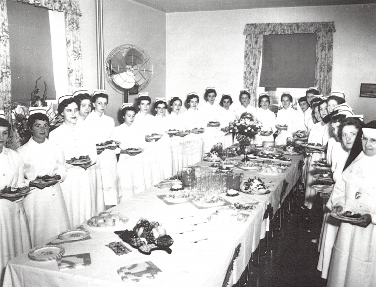 Nurses at the Verdun Hospital in the 1950s 