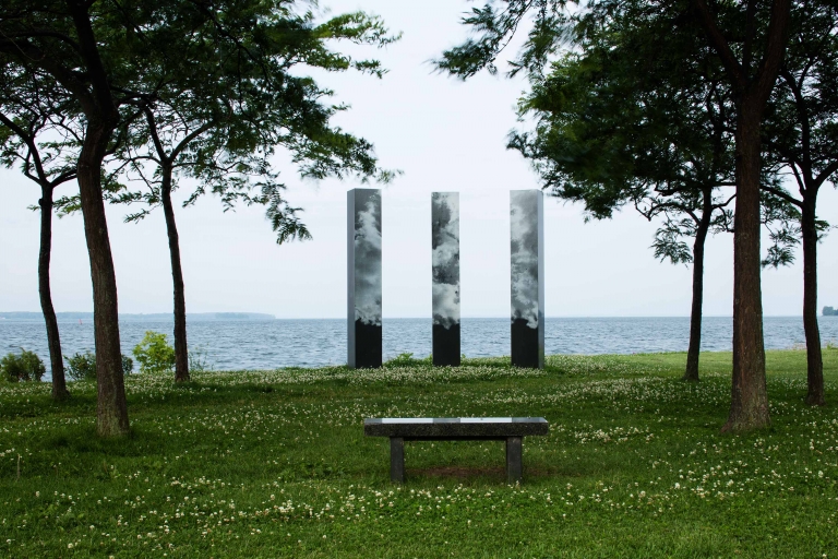 Artwork by Linda Covit, Theatre for Sky Blocks, 1992